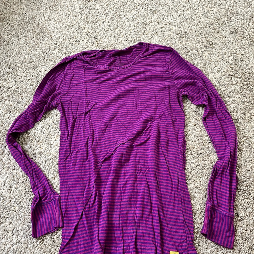 WonderWink Purple Striped Women's Top